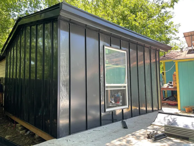 Black standing seam metal wall panels for Metal Roof Installation in Iron Mountain